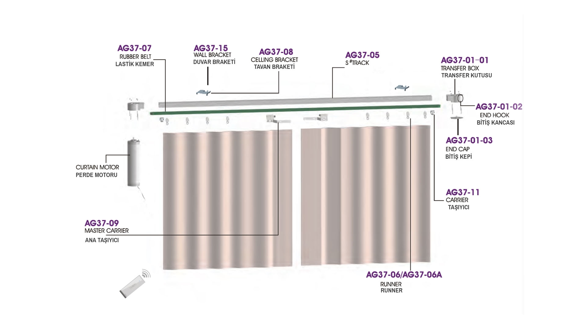 Tara Sahne Perdesi 54AE+Aksesuar